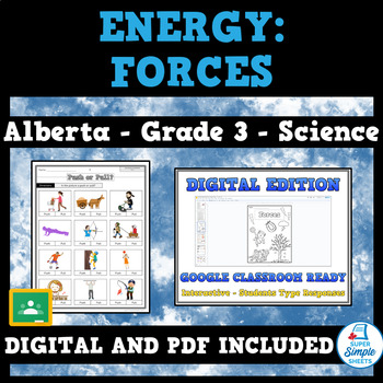Preview of Alberta - Science - Grade 3 - Energy: Forces - NEW 2023 Curriculum