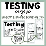 Testing in Progress Sign | Hanging Door Sign | Window Sign