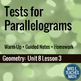 Tests for Parallelograms Lesson by Mrs E Teaches Math | TpT