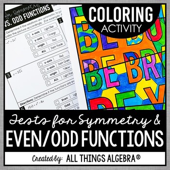 Even And Odd Functions Worksheets Teaching Resources Tpt