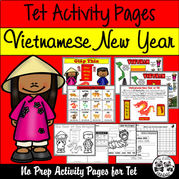 Preview of Tet Activity Pages | Vietnamese New Year