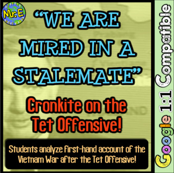 Preview of Tet Offensive Vietnam War Reading and Cronkite Primary Source Activity