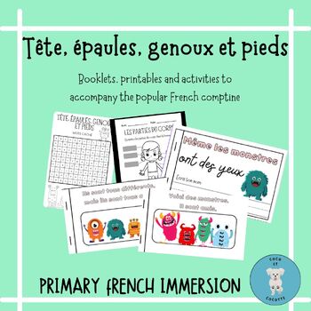 Preview of Tête, épaules, genoux et pieds ** 3 French books, activities and printables