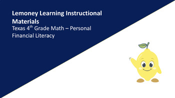 Preview of Texas 4th Grade Personal Financial Literacy Full-Unit Bundle (Math TEKS Aligned)