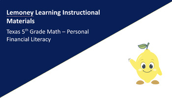 Preview of Texas 5th Grade Personal Financial Literacy Full-Unit Bundle (Math TEKS Aligned)