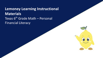 Preview of Texas 6th Grade Personal Financial Literacy Full-Unit Bundle (Math TEKS Aligned)