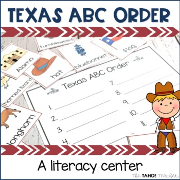 Preview of Texas Symbols ABC Order