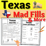 Texas Activity Mad Fills Trip Writing Resource State No Prep