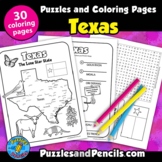 Texas Activity | Word Search Puzzle and Coloring Pages