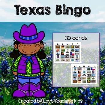 Preview of Texas Bingo - Texas History Vocabulary Game
