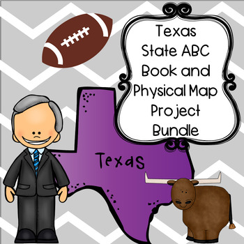 Preview of Texas Bundle--Texas ABC Book and Physical Map Research Project