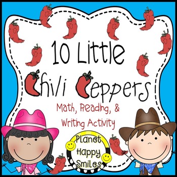 Preview of Texas Chili Pepper Activity ~ Math, Reading and Writing Activities