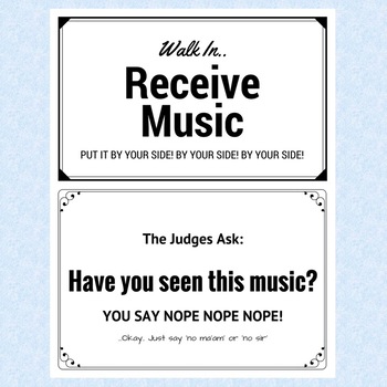 Preview of Texas Choral UIL Sight Reading Procedures Flash Cards