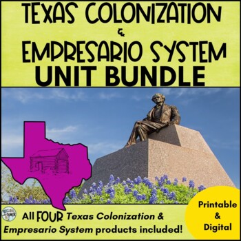 Preview of Texas Colonization & Empresario System **BUNDLE**
