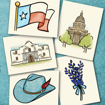Preview of Texas Coloring Sheet Pack