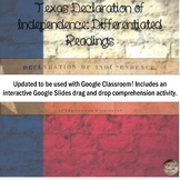 Texas Declaration of Independence: Differentiated Reading