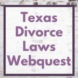 Texas Divorce Laws Webquest