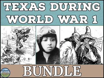 Preview of Texas During World War 1 Bundle