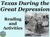 Texas During the Great Depression Reading and Activities