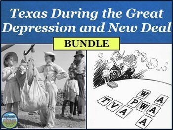 Preview of Texas During the Great Depression and New Deal BUNDLE