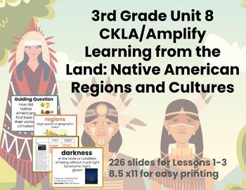 Preview of Texas Edition 3rd Grade Native American Unit 8 Lessons 1-3
