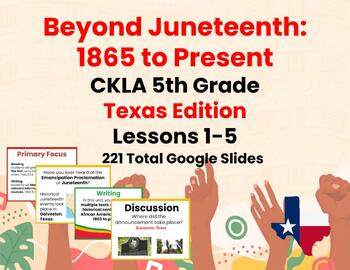 Preview of Texas  Edition Juneteenth Unit 9 Lessons 1-5 Google Slides CKLA Amplify