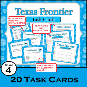 Preview of Texas Frontier - Task Cards