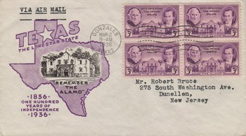Preview of Texas HIstory Timeline Movie Using First Day Covers
