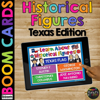 Preview of Texas Historical Figures Boom Cards™ Kindergarten José Navarro Stephen F. Austin