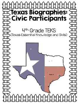 Preview of Texas History Biographies: Civic Participation FREE