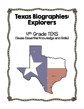 Preview of Texas History Biographies: European Explorers Digital and Printable Activities