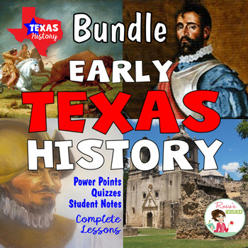 Texas History Bundle - Early Texas History by Rose Kasper's Resources