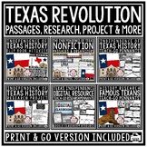 Texas History Independence Texas Revolution Reading Compre