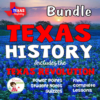 Preview of Texas History Bundle - with Texas Revolution