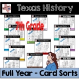 Texas History Card Sorts - Bundle