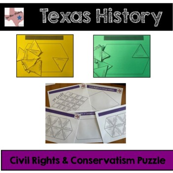 Texas History Civil Rights & Conservatism Diamond Puzzle with digital  version - Classful