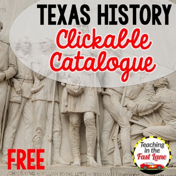 Preview of Texas History Clickable Catalogue {FREE}