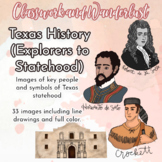 Texas History Clipart Explorers to Alamo and Statehood (Co