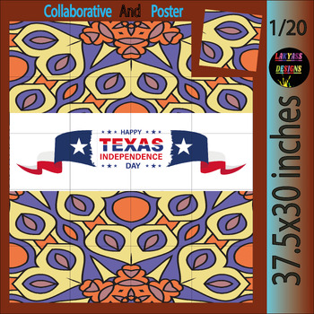 Preview of Texas History Collaborative Coloring Sheets and Timeline / Activities