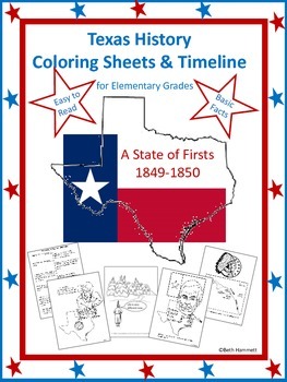 Texas History Coloring Sheets Timeline Pt. 2 1849-1860 