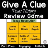 Texas History Review Activity Review Game EDITABLE