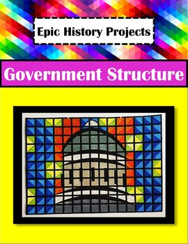 Preview of Texas History: Government Structure - Pixel Art Project