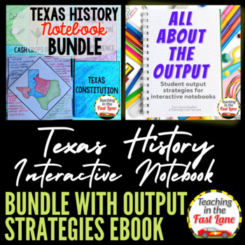 Preview of Texas History Interactive Notebook 4th Grade and Output Ebook - TX History INB