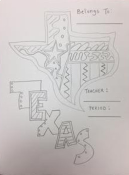 Preview of Texas History Interactive Notebook Cover Sheet