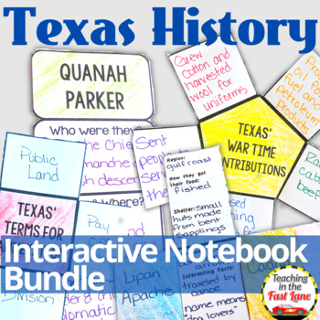 Preview of Texas History Interactive Notebook 4th Grade - Yearlong TEKS Based Activities 