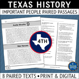 Texas History Paired Texts Nonfiction Reading Comprehensio