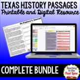 Texas History Reading Comprehension Passages Bundle - TX H