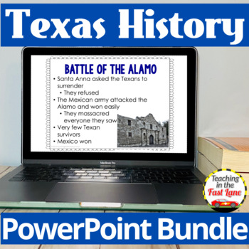 Preview of Texas History PowerPoint Bundle - 4th Grade TX History - Texas History Lessons