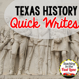 Texas History Quick Writes - Photo Writing Prompts for 4th