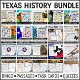 Texas History Reading Passages Task Cards and Bingo Games 